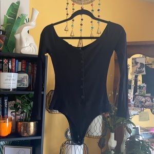 Long sleeve black bodysuit